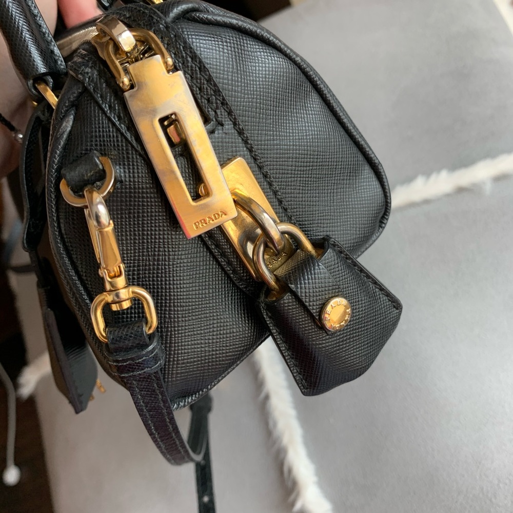 SOLD Prada Leather Bauletto Tote Bag - Picture 9 of 11